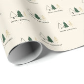 Minimalist Christmas Trees Wrapping Paper Cadeaupapier (Rol Hoek)
