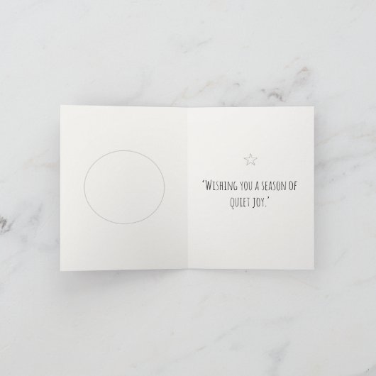 Minimalist Christmas Wreath Kaart (Binnen)