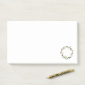 Minimalist Christmas Wreath Post-it® Notes (Op bureau)