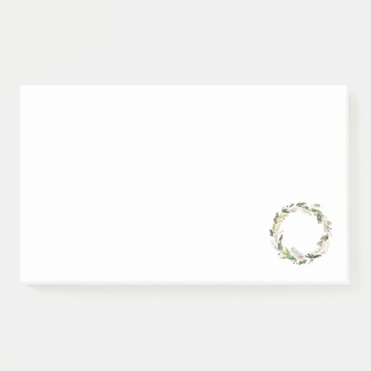 Minimalist Christmas Wreath Post-it® Notes (Voorkant)