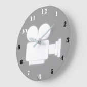 MINIMALIST CINE CAMERA ICON MET NUMMERS GROTE KLOK (Hoek)