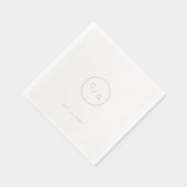  minimalist circle modern wedding monogram folie servetten (Rechts)
