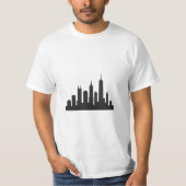 Minimalist City Skyline Silhouette – Modern Urban  T-shirt (Voorkant)
