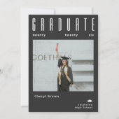Minimalist class of 2026 Photo Graduation  Kaart (Voorkant)