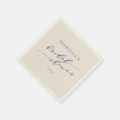 Minimalist Classic Blue Chic Bridal Shower Custom Servet (Hoek)