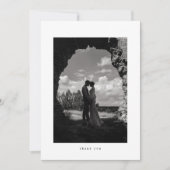 Minimalist Classic Formal Wedding Photo Bedankkaart (Voorkant)