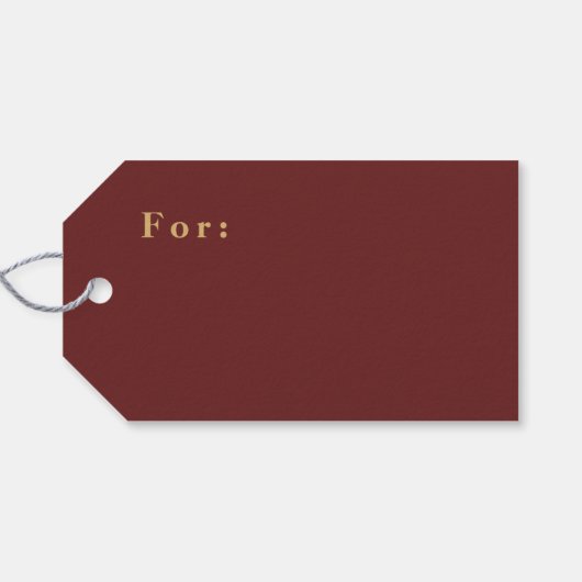 Minimalist Classic Merry Christmas Red Cadeaulabel (Achterkant Horizontaal)
