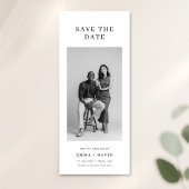 Minimalist Classic Studio Photo Wedding Bookmark Save The Date