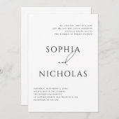 Minimalist Classic Wedding | Elegant Typography Kaart (Voorkant / Achterkant)