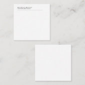 Minimalist Classical Plain Professional Own Name Notitiekaartje (Voorkant / Achterkant)