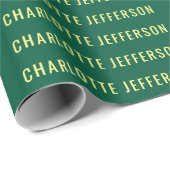 Minimalist Classical Professional Green Yellow Cadeaupapier (Rol Hoek)