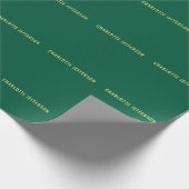 Minimalist Classical Professional Green Yellow Cadeaupapier (Hoek)