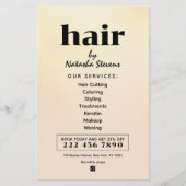 Minimalist clean boho style hair salon flyer (Voorkant)
