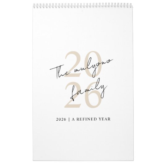 Minimalist Clean Design Kalender (Hoes)