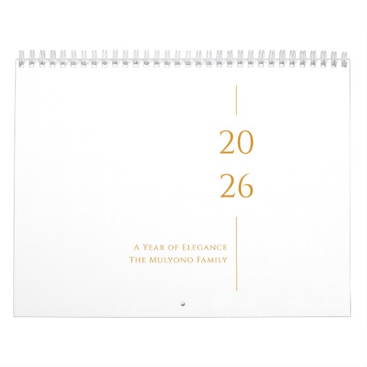 Minimalist Clean Design Kalender (Hoes)