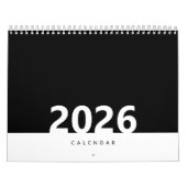 Minimalist Clean Modern Design Calendar Kalender (Hoes)