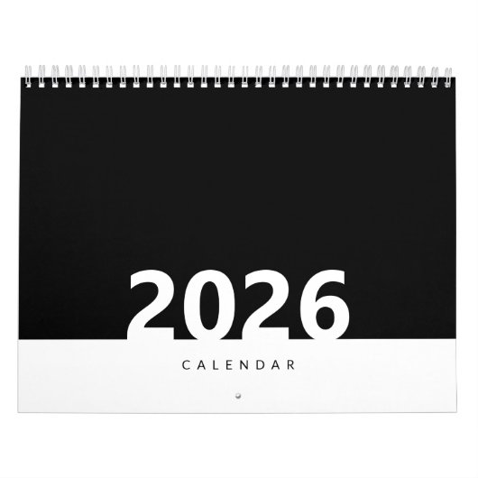 Minimalist Clean Modern Design Calendar Kalender (Hoes)