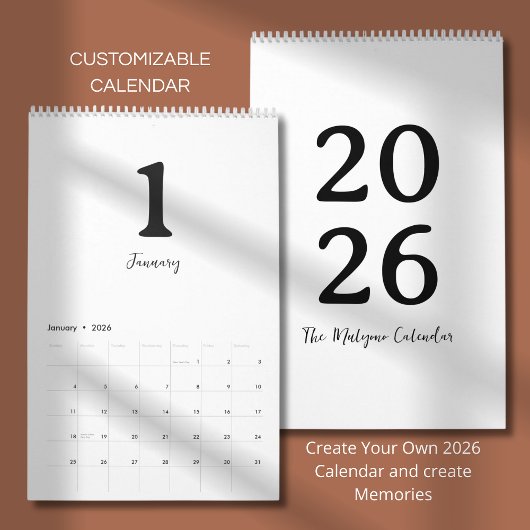 Minimalist Clean Modern Design Calendar Kalender