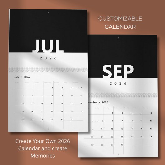 Minimalist Clean Modern Design Calendar Kalender