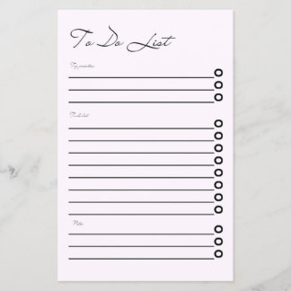 Minimalist Clean White Daily To Do List Planner Flyer