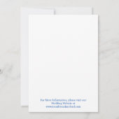 Minimalist Cobalt Blue Ocean Blue Wedding Kaart (Achterkant)