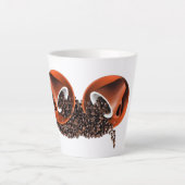 Minimalist Coffee Art Latte Mug | Cute Coffee gift Latte Mok (Voorkant)