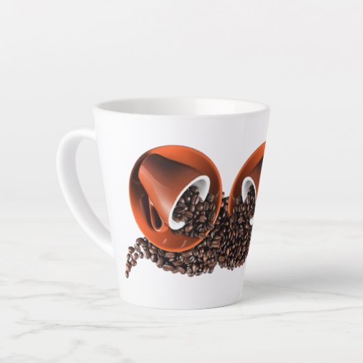 Minimalist Coffee Art Latte Mug | Cute Coffee gift Mok (Linkerhoek)