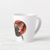 Minimalist Coffee Art Latte Mug | Cute Coffee gift Mok (Rechterhoek)