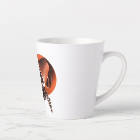 Minimalist Coffee Art Latte Mug | Cute Coffee gift Mok (Rechts)