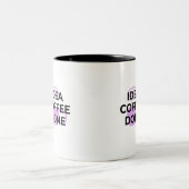 Minimalist Coffee Definition Typography Mug Tweekleurige Koffiemok (Center)
