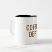 Minimalist Coffee Dept. Mok – tweekleurige stijlvo (Voorkant links)