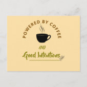 Minimalist Coffee Quote Postcard | Funny Good Inte Briefkaart (Voorkant)