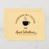 Minimalist Coffee Quote Postcard | Funny Good Inte Briefkaart (Voorkant / Achterkant)