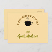 Minimalist Coffee Quote Postcard | Funny Good Inte Briefkaart (Voorkant / Achterkant)