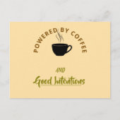 Minimalist Coffee Quote Postcard | Funny Good Inte Briefkaart (Voorkant)