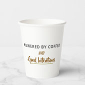 Minimalist Coffee Quote Postcard | Funny Good Inte Papieren Bekers (Voorkant)