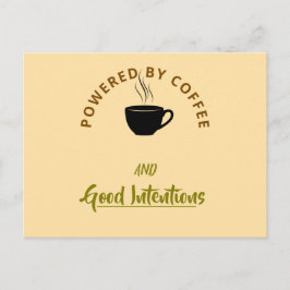 Minimalist Coffee Quote Postcard | Funny Good Inte Uitnodiging Briefkaart