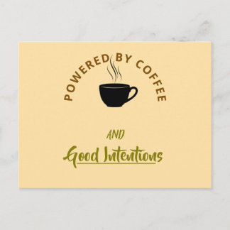 Minimalist Coffee Quote Postcard | Funny Good Inte Uitnodiging Briefkaart