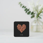 Minimalist Coffee Shop Coffee Beans Loyalty Card (Staand voorkant)