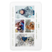 Minimalist Collage 4 Multi Photo Family Keepsake  Magneet (Verticaal)