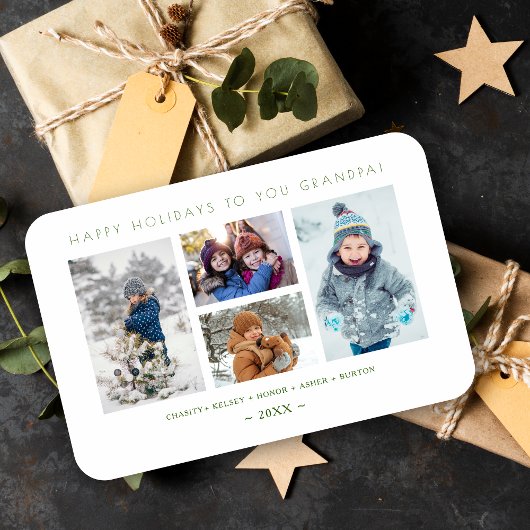 Minimalist Collage 4 Multi Photo Family Keepsake  Magneet