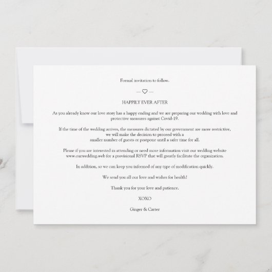 Minimalist Collage Be Our Guest 3 Photos Couple (Achterkant)