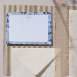 Minimalist Colorful Border Monogram Note Card Notitiekaartje