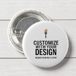 Minimalist Company Branded Custom Personalized  Ronde Button 3,2 Cm<br><div class="desc">Keep your branding simple and effective with this Minimalist Company Branded Custom Button, featuring a clean design area for your logo, slogan, or custom message. Ideal for trade shows, team uniforms, event staff, or branded giveaways, this personalized button is a stylish, compact way to make your brand stand out. With...</div>