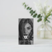 Minimalist Company Monogram Photography  Visitekaartje (Staand voorkant)