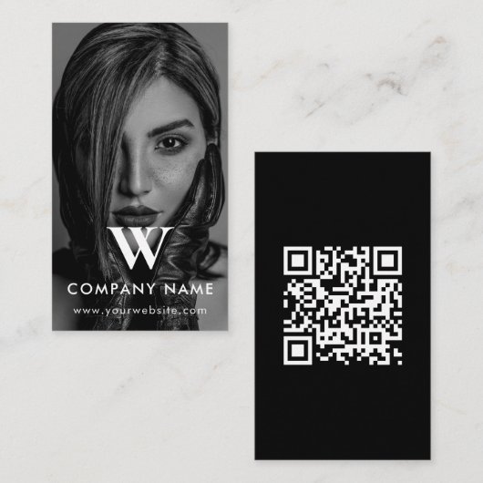 Minimalist Company Monogram Photography  Visitekaartje (Voorkant / Achterkant)