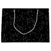 Minimalist Constellation Pattern in Black & White Groot Cadeauzakje (Voorkant)