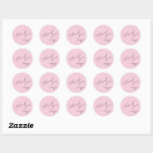 Minimalist Contemporary Business Thank You Ronde Sticker (Vel)
