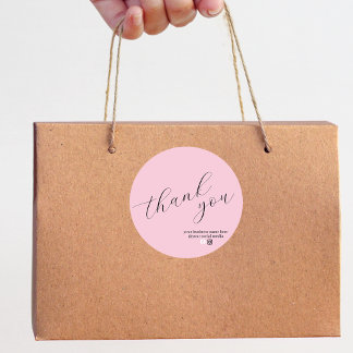 Minimalist Contemporary Business Thank You Ronde Sticker