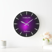 Minimalist Contemporary Modern Purple Grote Klok (Huis)